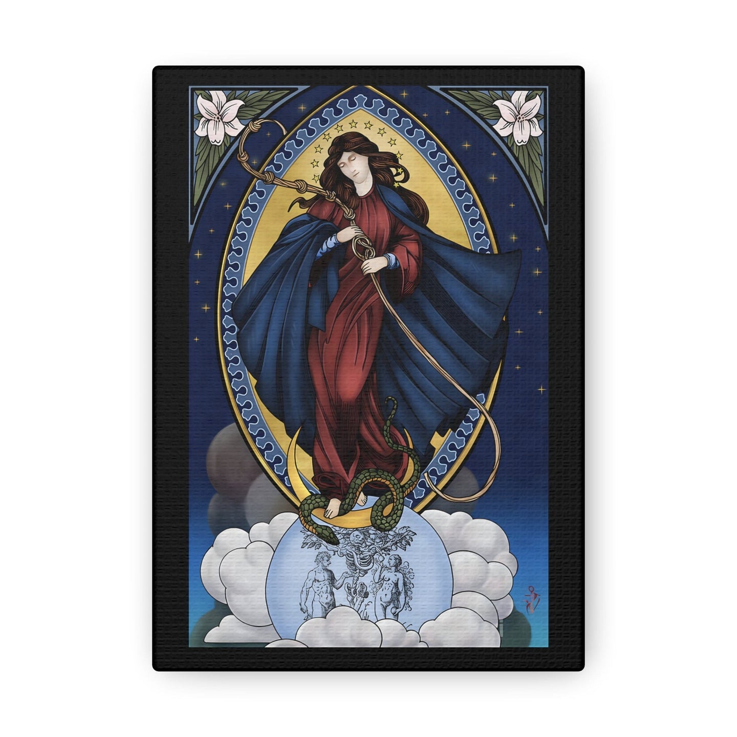 Mary Untier of Knots Premium Canvas Wall Print